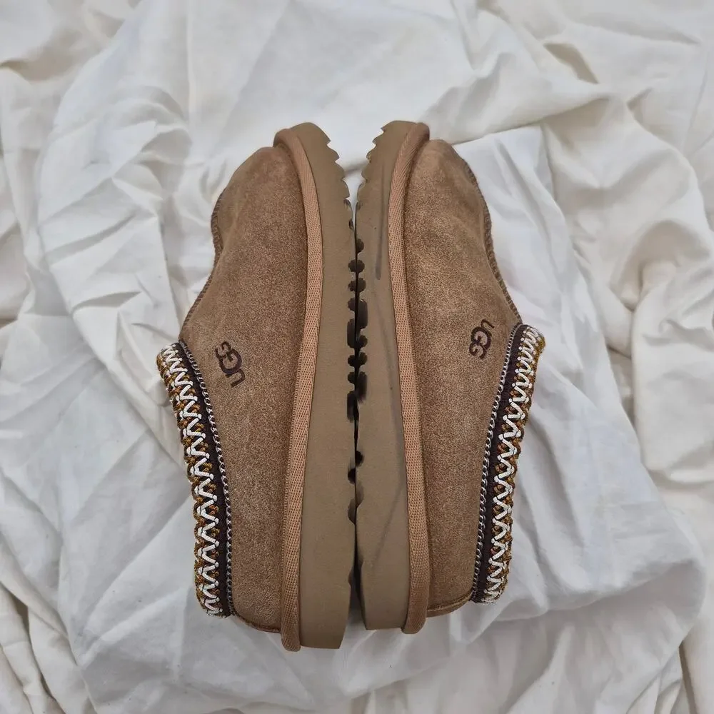 UGG Tasman II Slipper chestnut embroidered braid kids US Size 13